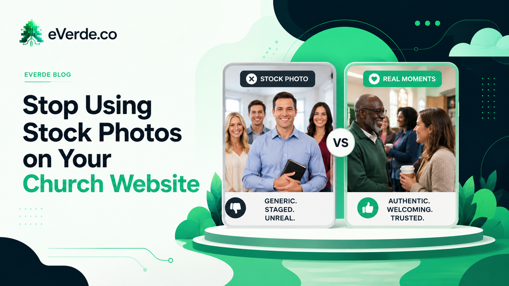 Stop Using Stock Photos on Your Church Website, custom Subsplash blog by ReedVerde
